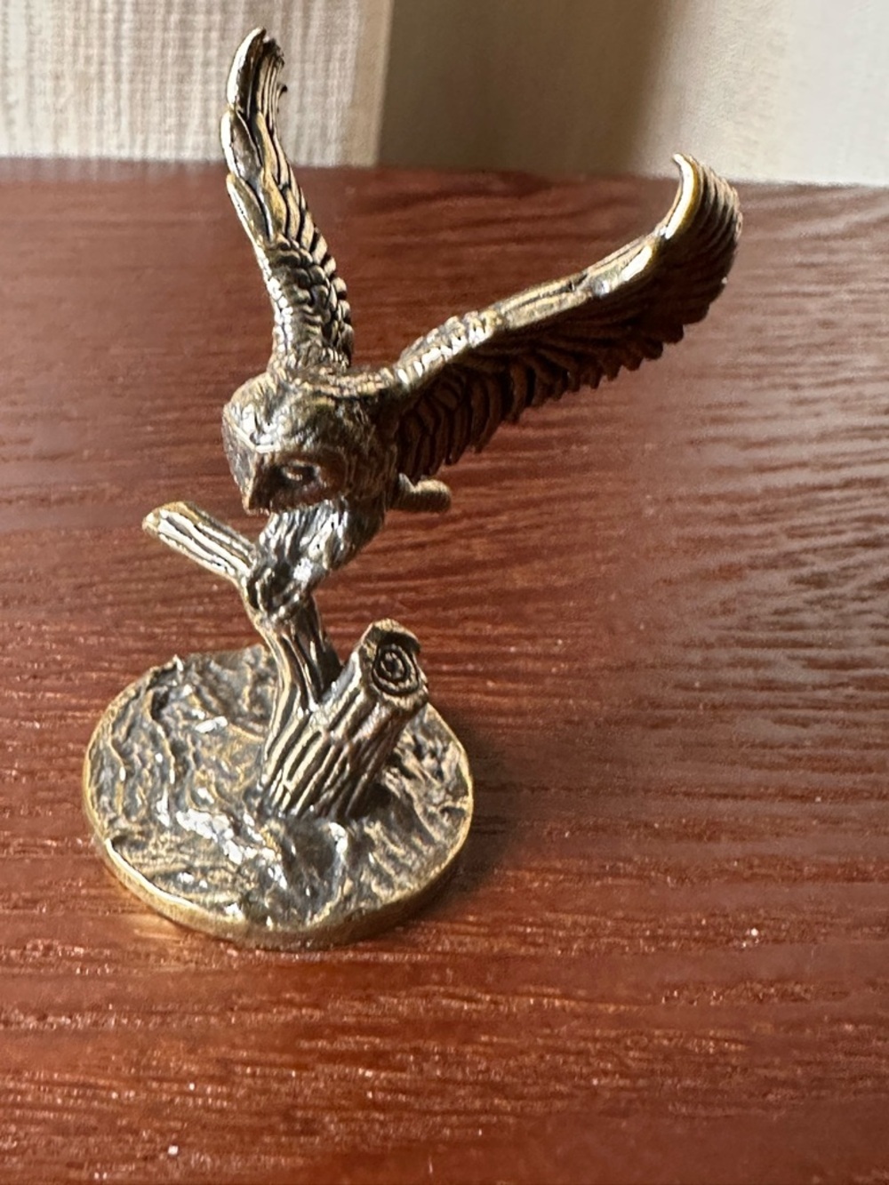 Mini Brass Owl Collectible Figurine, Vintage Style - Picture 12 of 13